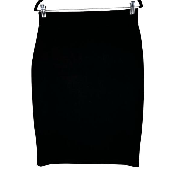 Urban CoCo Women's Black Elastic Waist Bodycon Midi Pencil Skirt - Size L - Picture 2 of 6